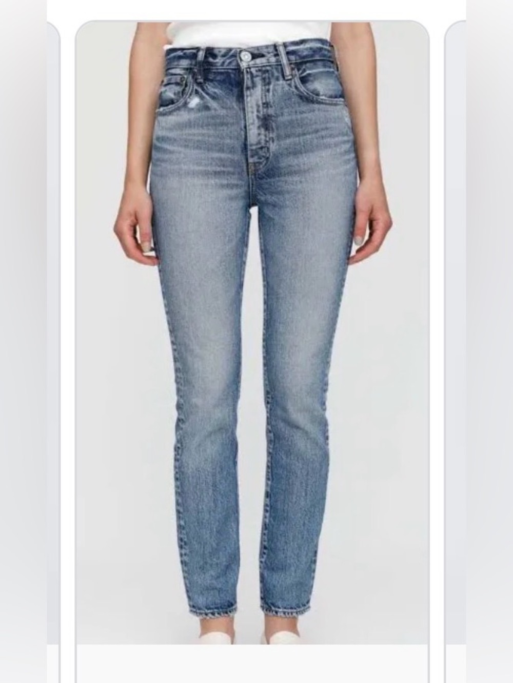 NWT MOUSSY LOMBARD SLIM STRAIGHT JEAN BLUE color 110 Blu size 27